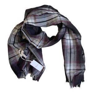 NWT NORDSTROM 100% Wool Plaid Scarf